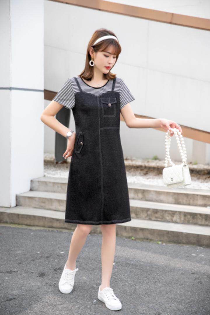 现货供应：天丝免水洗牛仔连衣裙M一XXL，女装连衣裙，拉思维加丝