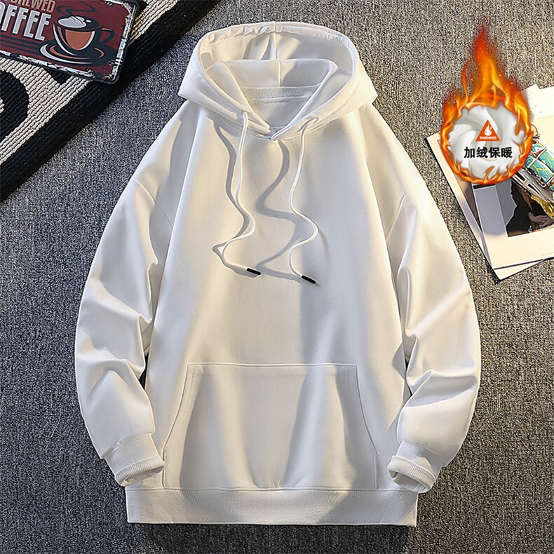 重磅光板连帽卫衣加绒保暖W4690JR（加绒）特P39/常规W4690特P32，男装棉衣，电商A007