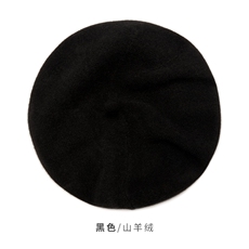 时尚保暖山羊绒贝雷帽优雅百搭乳白色针织帽冬季必备单品，帽子，远腾羊绒