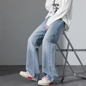 牛仔裤男女潮牌做旧水洗显瘦vibe高街微辣长裤子K8091 P50图片