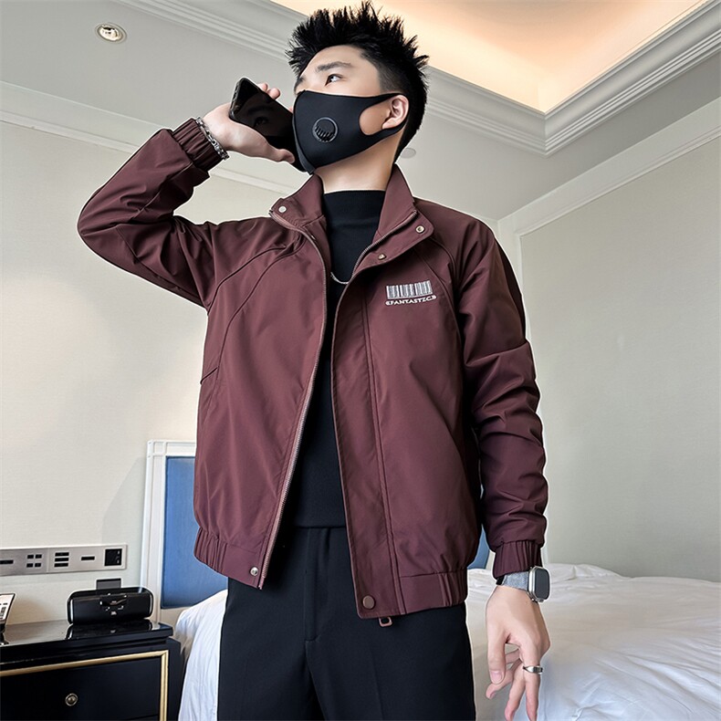 高级痞帅炸街男士立领夹克外套社会小伙店主风301C-JK17-P98控138,男装夹克,星座301C（原B323）