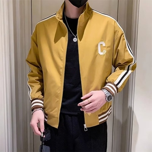 hansbenny秋冬季日系拉链立领卫衣男装外套纯棉毛圈复古风潮牌男图片
