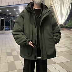 防水冲锋棉服D2250-TP110控价158冬季可儿开连帽外套保暖上衣，男装棉衣，电商A102-1
