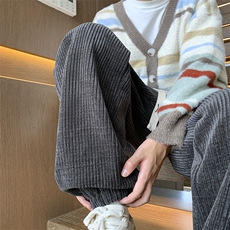 秋冬新款灯芯绒束脚休闲裤大码M~5XLXZ604-KG65-P45控58，男装休闲裤，星座604