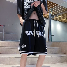 美式复古冰丝五分裤潮牌短裤男夏季休闲薄款运动裤子K3871-P24，男装休闲裤，星座512-2