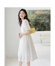 娃娃领仙女连衣裙，女装连衣裙，斐媞梦