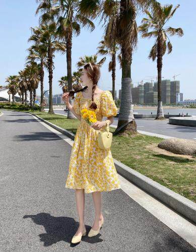 现货印花连衣裙出游，女装连衣裙，TOP.1