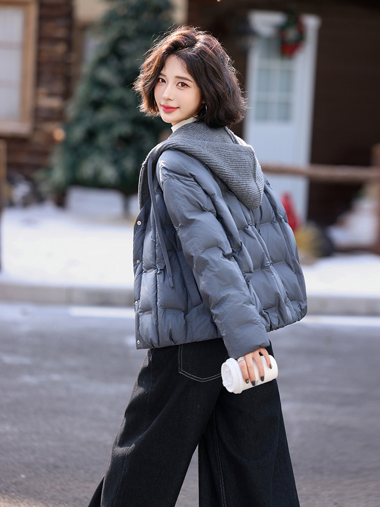 现货现货羽绒服女短款冬季2025新款小个子宽松韩版加厚外套现货！,女装羽绒服,一安秀