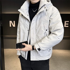 标50白鸭绒连帽男装羽绒服 之前的灰色色差纠正C317-Y5869-P215图片