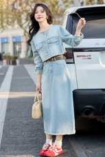 2025年春季新款套装潮流时尚气质简约百搭套装裙女，女装套装/套裙，1C080