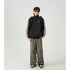 W9169-P60网图现货春季新款美式潮牌撞色立领夹克男外套运动服，男装夹克，星座1608-2