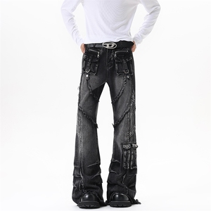 【现货】XZ1218(原611-3) BK3121 特价P70美式个性重化工装牛仔裤图片