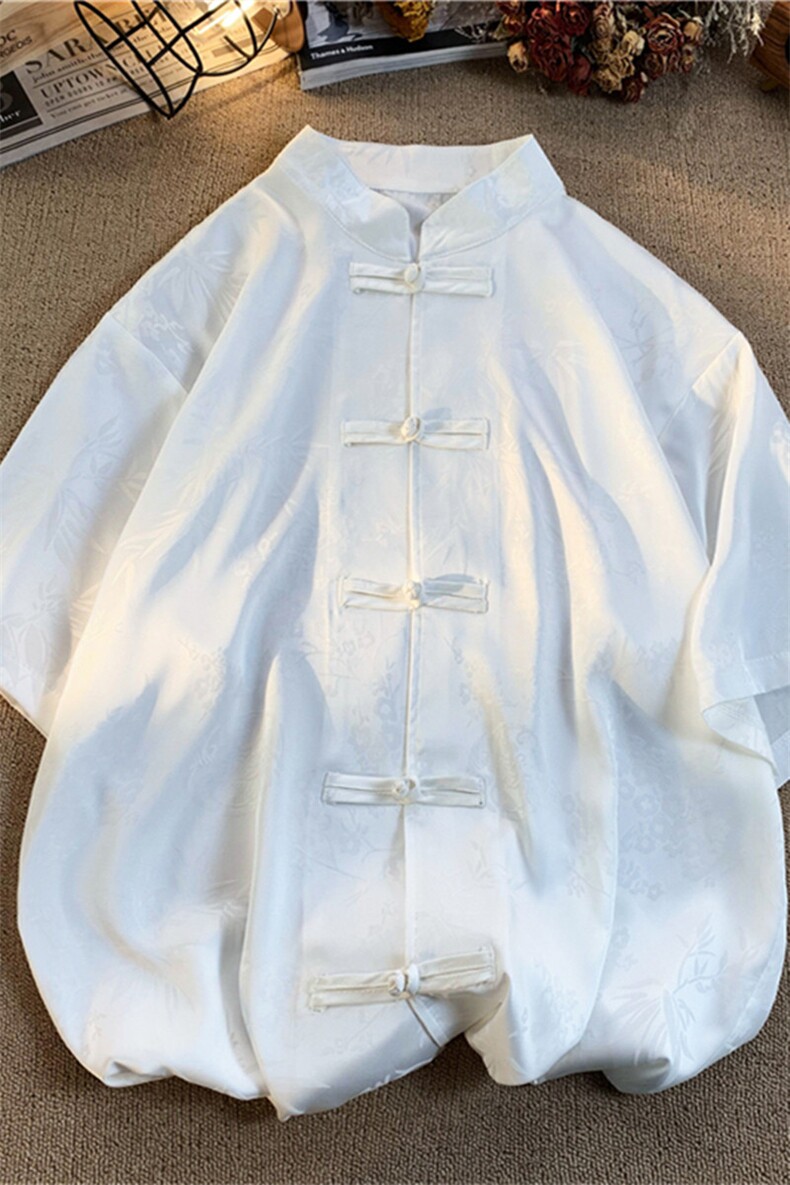 风新中式盘扣短袖衬衫男夏季高级痞帅休闲衬衣812-CY518-P50,男装T恤,星座812