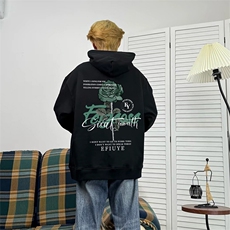 抖音得物高品质印花连帽卫衣秋冬装美式宽松连帽纯色卫衣ADL101，男装卫衣，电商A443