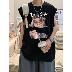 纯棉背心男夏季运动坎肩t恤潮牌潮流宽松打底衫XXB80，男装背心/马甲，星座208-5