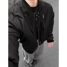 冬季美式飞行员短款加厚棉衣冬装棒球领棉服男装外套S376-特125，男装棉衣，电商A233-1