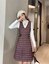 秋冬小香风连衣裙，女装连衣裙，秀丽一生