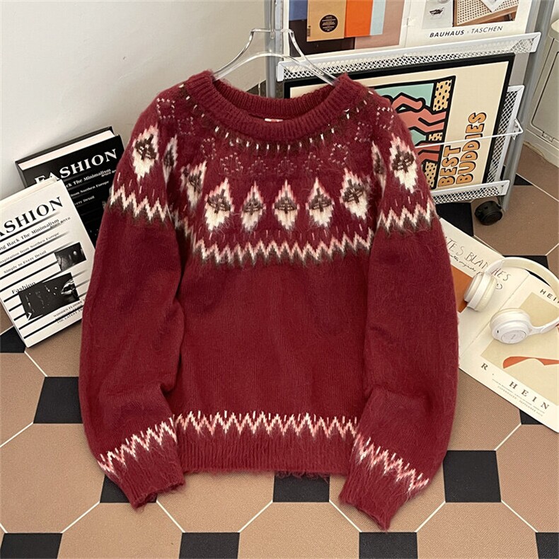 圣诞毛衣男女情侣装针织衫潮牌冬季圆领毛线衣外套MY0388-P63,男装针织衫/毛衣,星座308B-1