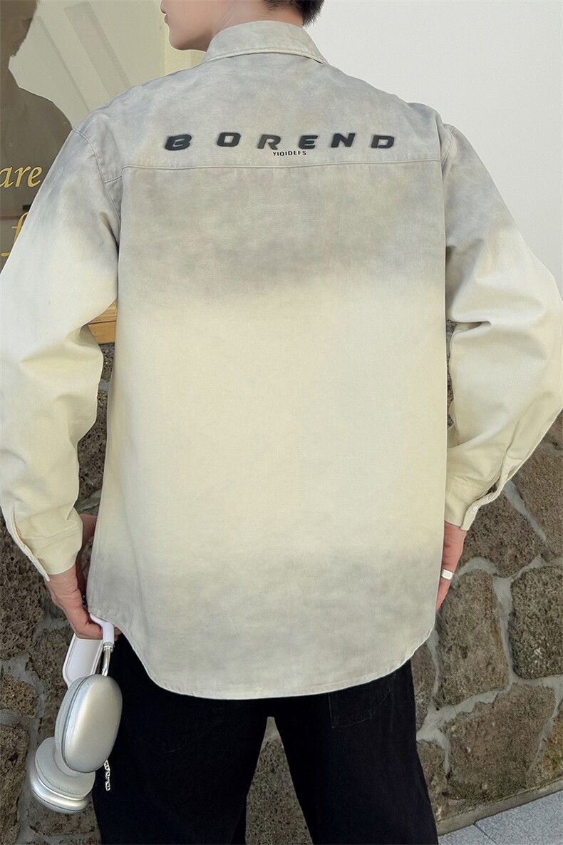 高品质纯棉寸衫型夹克扎染渐变外套店主社会小伙潮牌新款CS76P68,男装夹克,星座301B-1