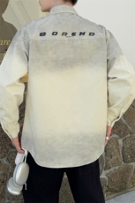 高品质纯棉寸衫型夹克扎染渐变外套店主社会小伙潮牌新款CS76P68，男装夹克，星座301B-1