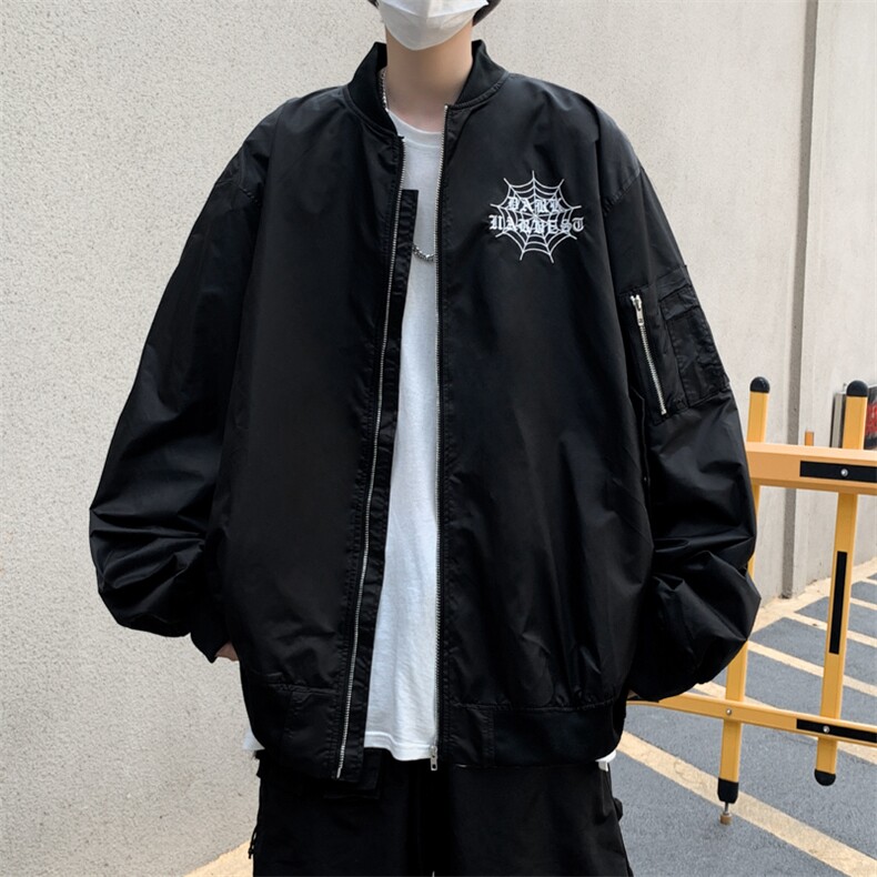港风美式高街刺绣立领飞行服夹克街头嘻哈高街潮流潮牌JK0105-P63,男装夹克,星座308B-1