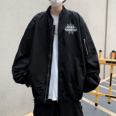 港风美式高街刺绣立领飞行服夹克街头嘻哈高街潮流潮牌JK0105-P63，男装夹克，星座308B-1