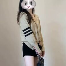 v领毛衣外套女春秋季2024新款韩系穿搭学院风针织开衫上衣，男装针织衫/毛衣，星座506A