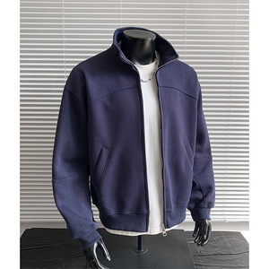 重磅boxy短款全棉450克开衫双拉链卫衣立领外套男 RH5321-P55图片