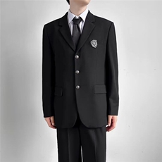 日系学院风dk制服西服套装宽松痞帅春秋季jk学生班服徽章西服外套，男装西服，星座506A