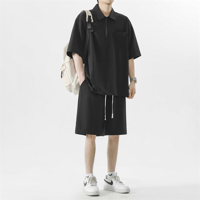 时尚速干休闲套装亲肤坠感柔顺舒适夏季运动潮流TZ20-特批65,男装休闲套装,星座718