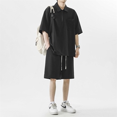 时尚速干休闲套装亲肤坠感柔顺舒适夏季运动潮流TZ20-特批65，男装休闲套装，星座718