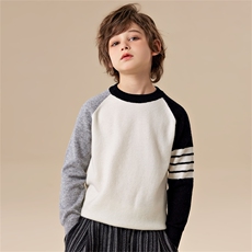 软糯春秋冬男女通用细腻圆领，童装儿童羊绒衫，六一童装