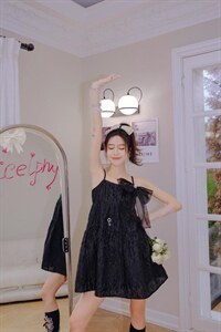 现货夏季新品ceelphy蝴蝶结吊带连衣裙图片