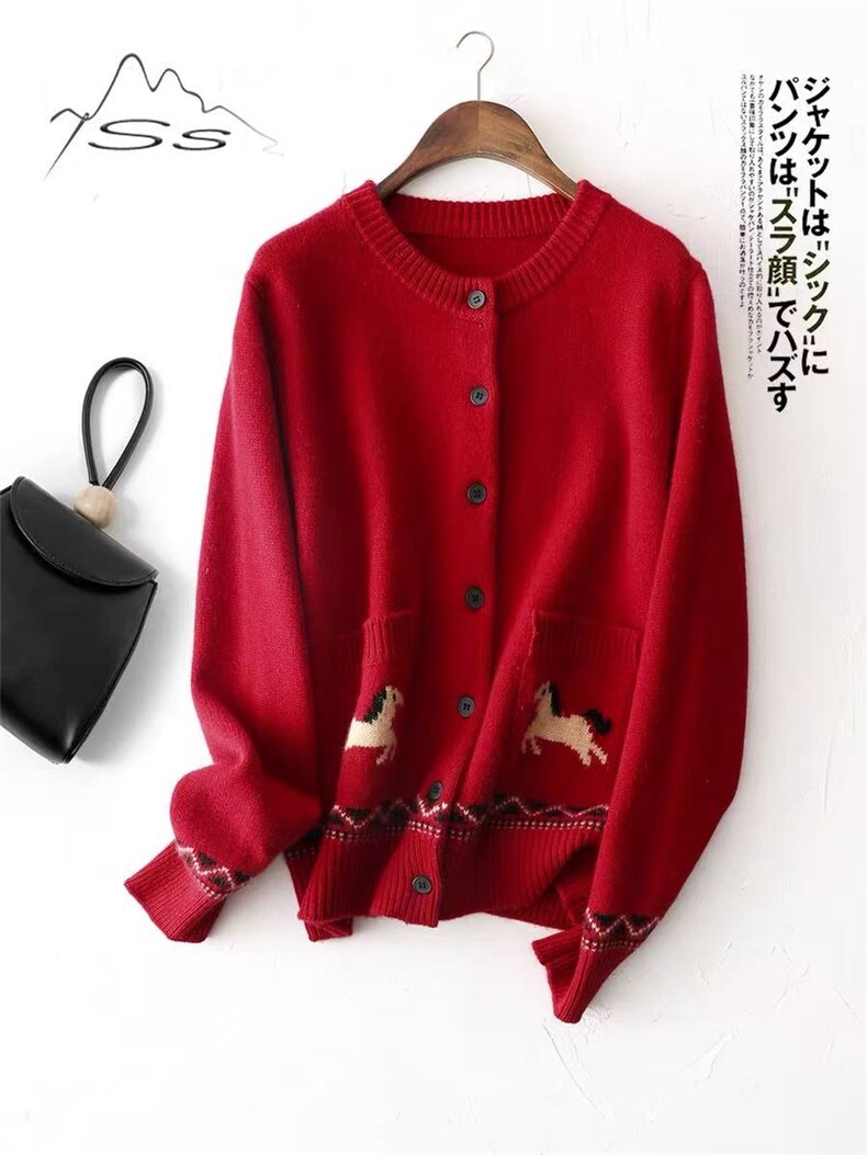 2025年秋季时尚百搭通勤简约休闲女士羊毛衫开衫，女装羊毛衫，哲奥羊绒