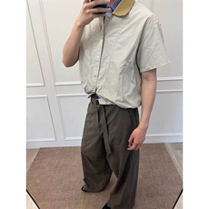 档口现货~夏季工装尼龙速干短袖衬衫拼接领下摆抽绳CT25115批45，男装T恤，星座1004-6