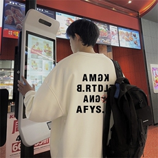 特P25控48秋冬新款男士圆领卫衣宽松休闲日常百搭上衣WQ2437，男装卫衣，电商B370