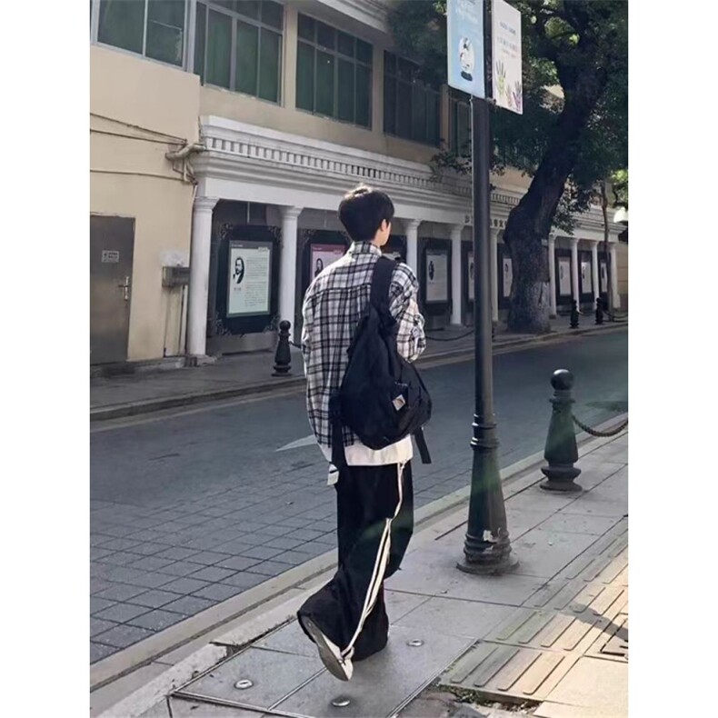 高品质秋款男长袖衬衫格子小贴标纯棉休闲外套CS86P40,男装衬衫,星座1013-1