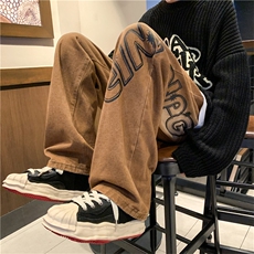 秋冬宽松oversize潮牌阔腿长裤古着vintage牛仔裤男K5304-P42，男装牛仔裤，星座512-2