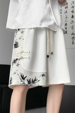 wassuphappy新中式短裤男夏季薄款国风冰丝速干五分裤子休闲中裤，男装牛仔裤，电商C305A