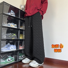 抖音冬季大码中性菱格保暖加棉阔腿裤K5614J加棉-特P35控58，男装棉衣，电商A001