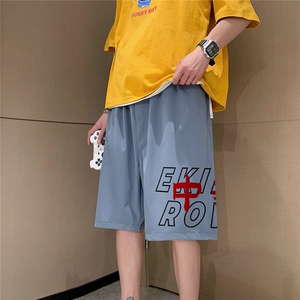 1港风休闲大码M-5XL运动5分原宿潮流五分裤男士中裤DK780P25控38图片