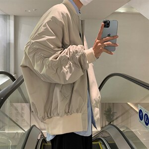 原宿风工装外套潮ins秋季帅气机能潮流宽松港风bf夹克 W1256-P56图片