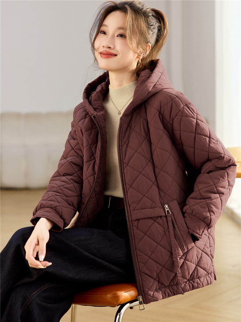2025女装秋冬棉质连帽棉衣外套短款加厚保暖棉袄,女装棉衣/棉服,独衣靓