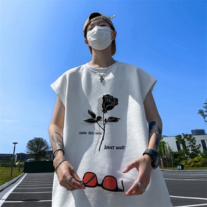 量大优供视频 得物直播品220克夏季麂皮绒背心无袖T恤BJ213图片