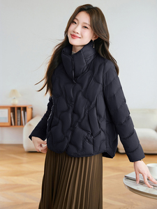 （现货）2025年冬季短款保暖90白鸭绒羽绒服图片