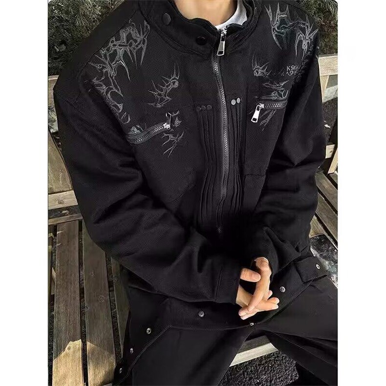 W9359-P80网图现货新款美式复古披荆斩棘夹克外套设计感高街,男装夹克,星座1608-2