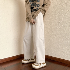 高街复古休闲裤男vibe风设计感小众宽松直筒阔腿长裤K0740-P30，男装休闲裤，星座308B-1