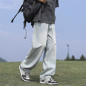 夏季超薄冰丝牛仔裤松紧腰宽松休闲KJ101 P45图片