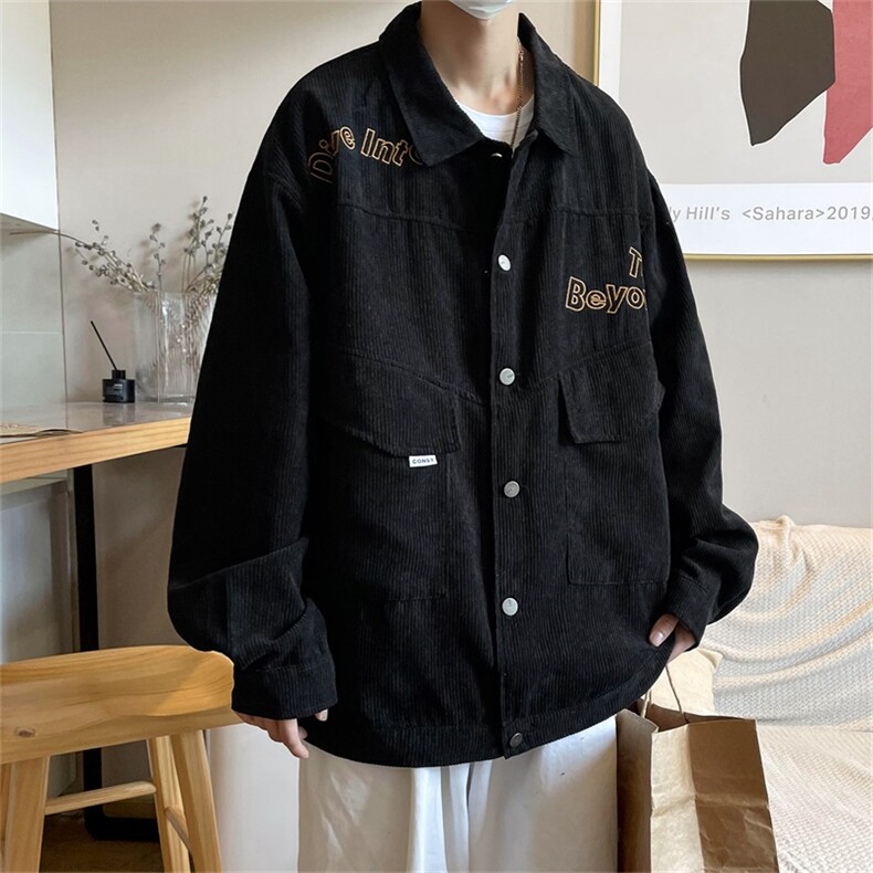 春秋季百搭休闲宽松灯芯绒夹克男士JK152-P60,男装夹克,星座1204