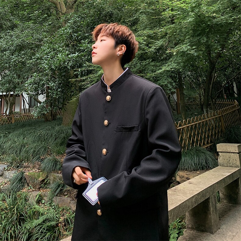 新中式立领西装外套男女胖子加大复古中山装休闲风小西服-XY85,男装西服,星座601-1